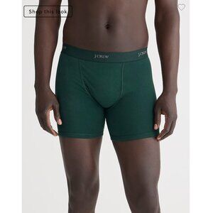 J.Crew $27 Mens Stretch Boxer Briefs in Dark Forrest Size L BS498